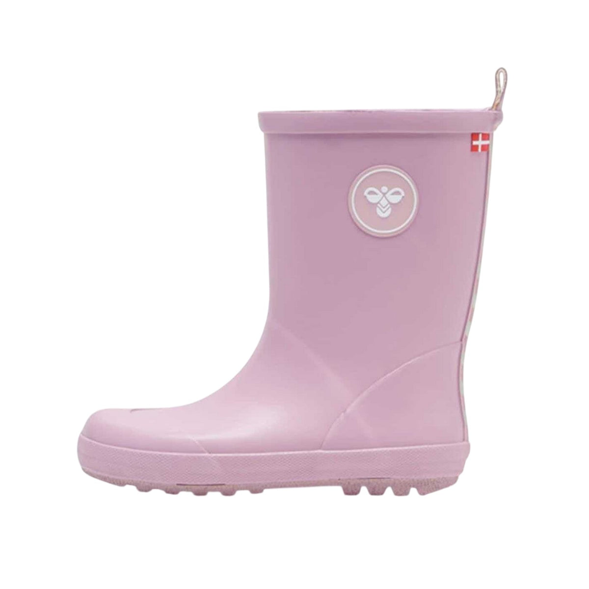 Pink - Side - Hummel Childrens-Kids Rubber Wellington Boots