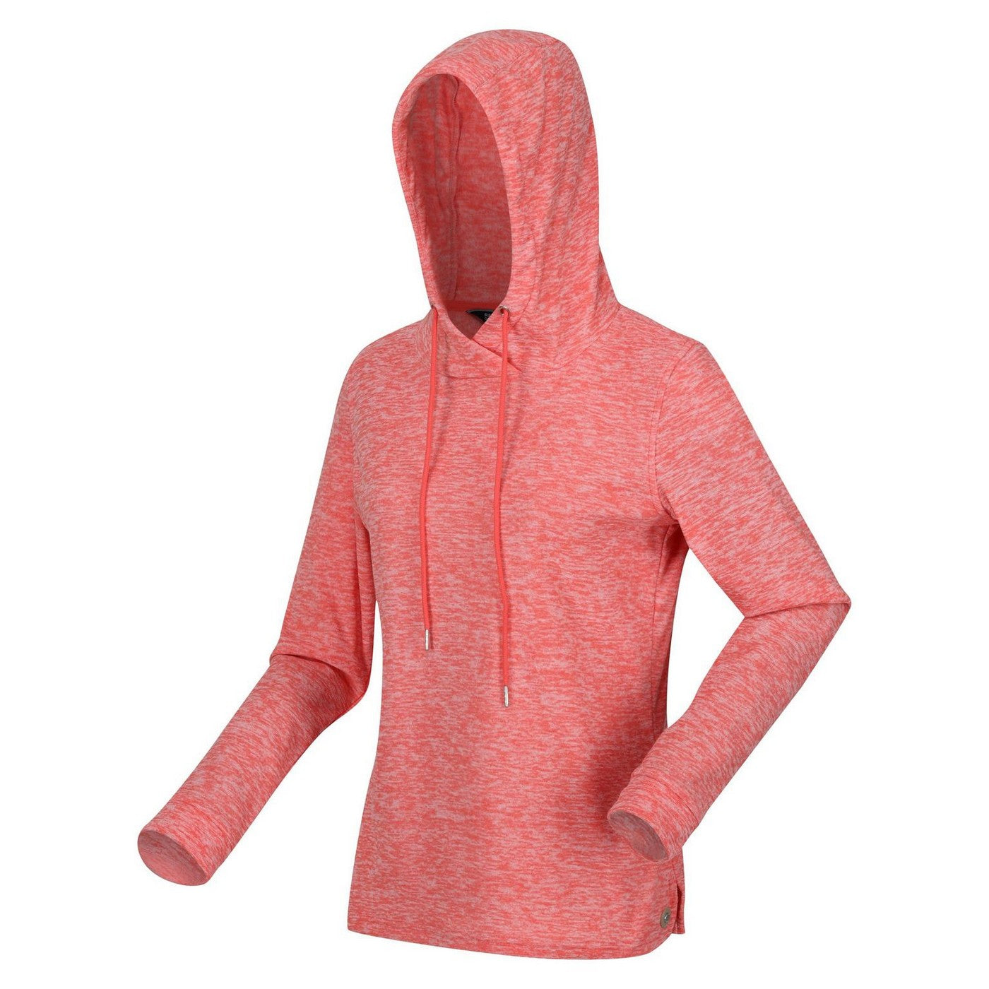 Peach Blossom Marl - Side - Regatta Womens-Ladies Azaelia Regular Long-Sleeved Hoodie