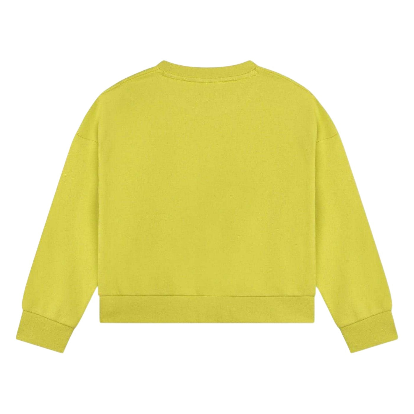 Lime - Back - Boss Childrens-Kids Logo Crew Neck Relaxed Fit Sweatshirt