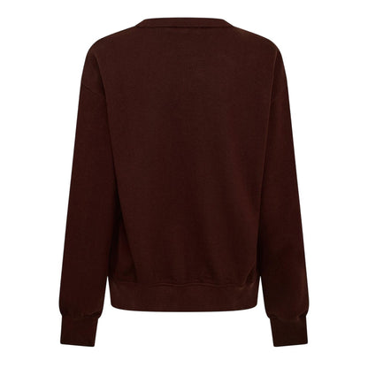 Mocha Brown - Back - Calvin Klein Womens-Ladies Cotton Regular Sweatshirt