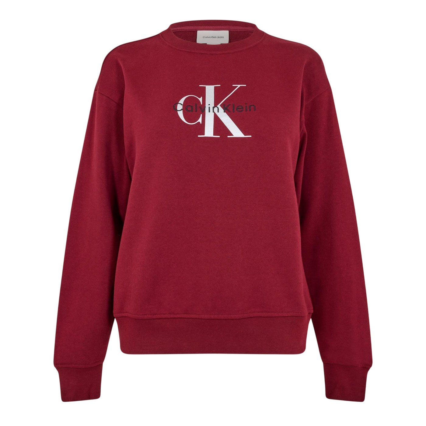 Red - Front - Calvin Klein Womens-Ladies Cotton Regular Sweatshirt