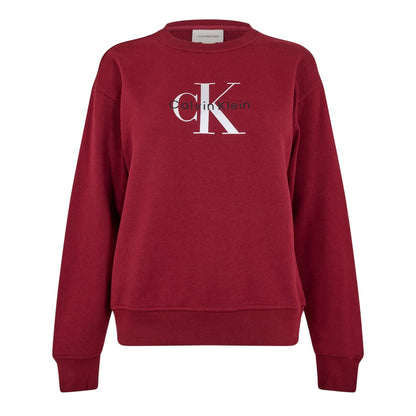 Red - Front - Calvin Klein Womens-Ladies Cotton Regular Sweatshirt