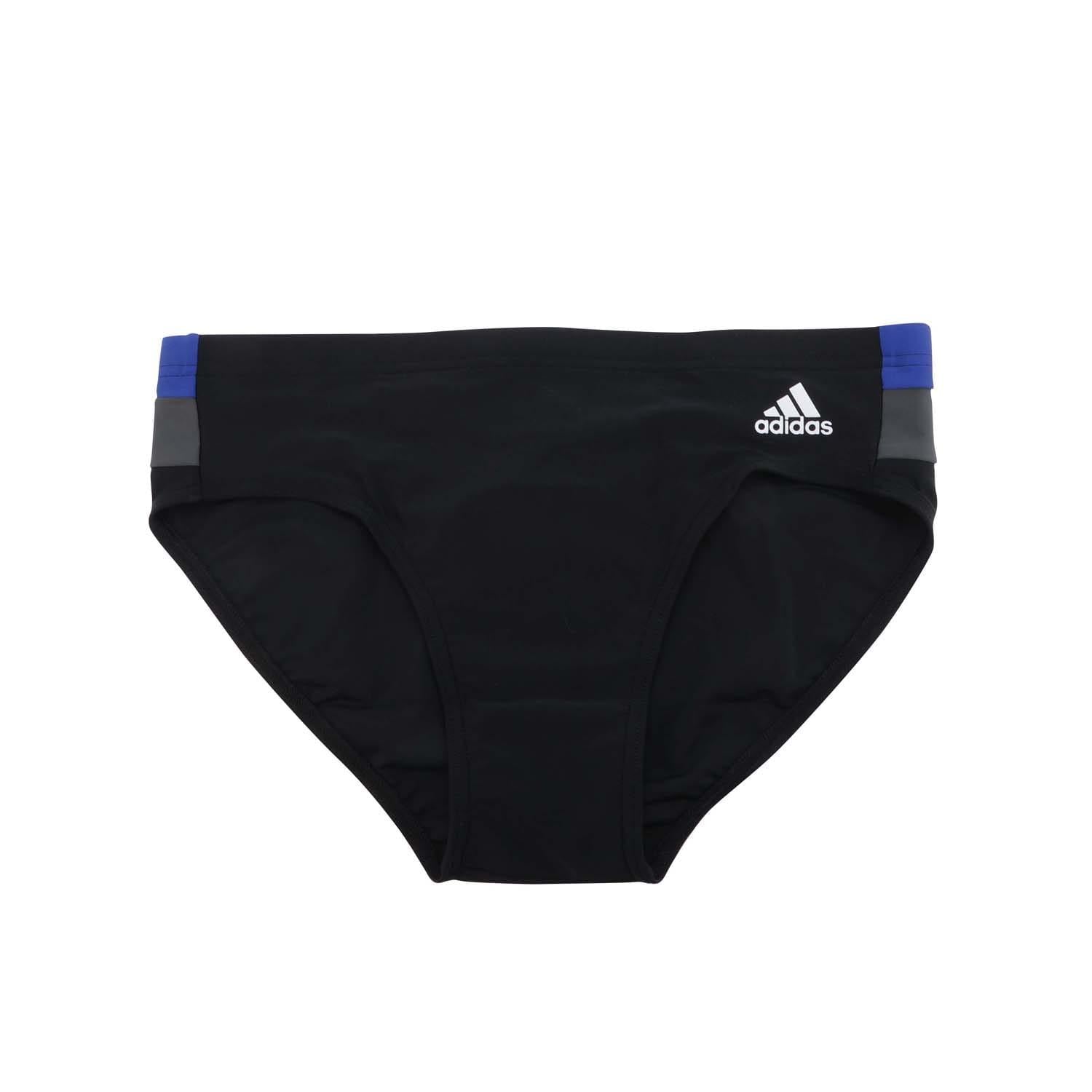 Black-Blue - Front - Adidas Mens Colourblock Swimming Trunks