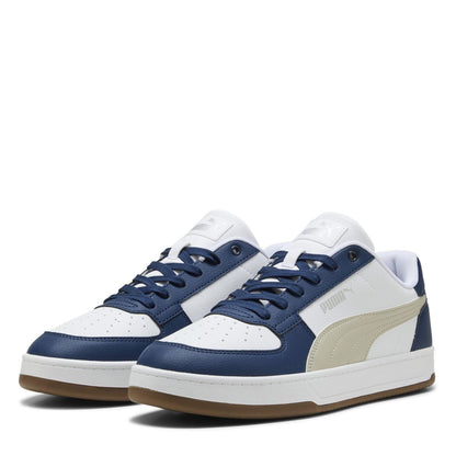 White-Blue-Gum - Front - Puma Mens Caven 2.0 Logo Trainers