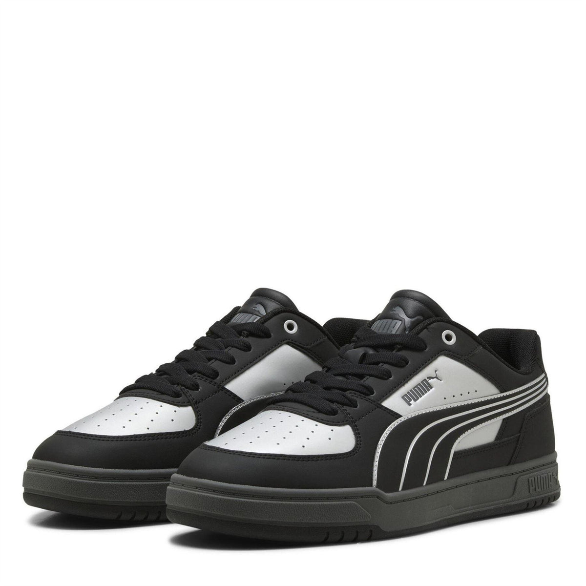 Silver-Grey - Front - Puma Mens Caven 2.0 Logo Trainers