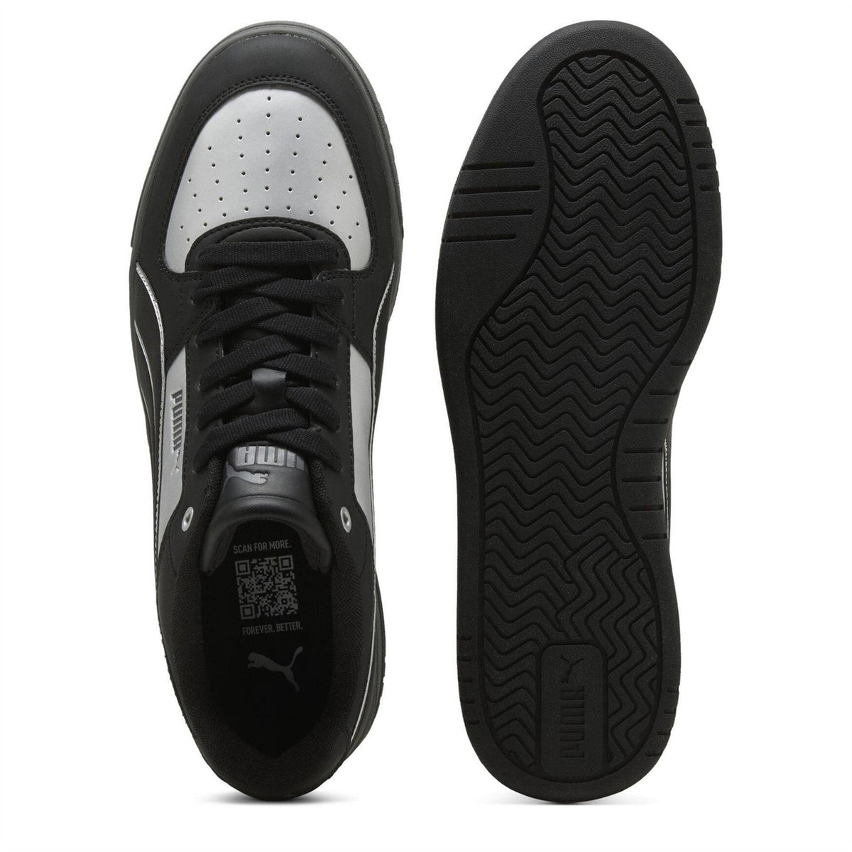 Silver-Grey - Side - Puma Mens Caven 2.0 Logo Trainers