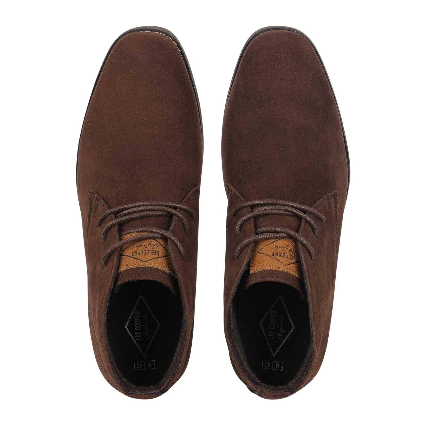 Brown - Lifestyle - Lee Cooper Mens Gresham Suede Desert Boots