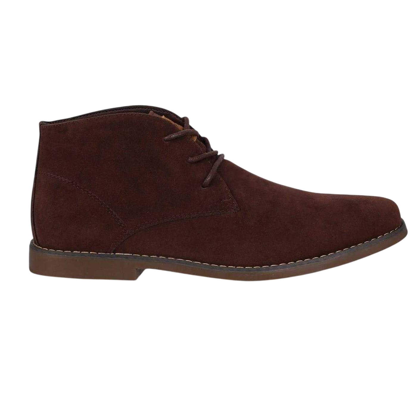 Brown - Front - Lee Cooper Mens Gresham Suede Desert Boots