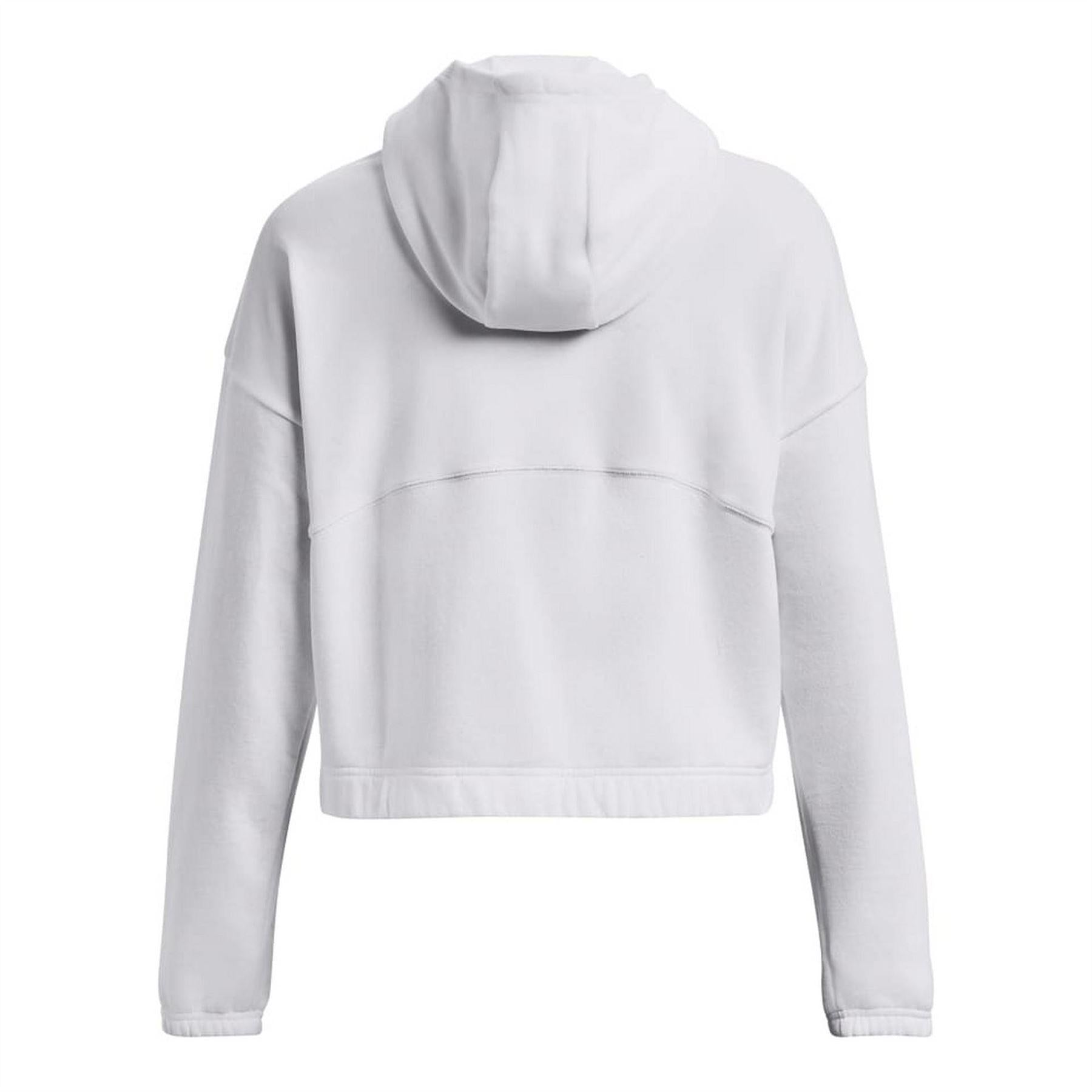 White - Back - Under Armour Womens-Ladies Journey Fleece Hoodie