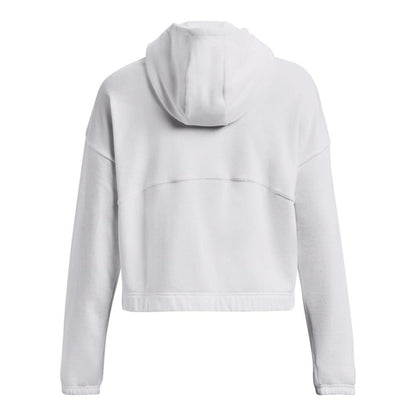 White - Back - Under Armour Womens-Ladies Journey Fleece Hoodie