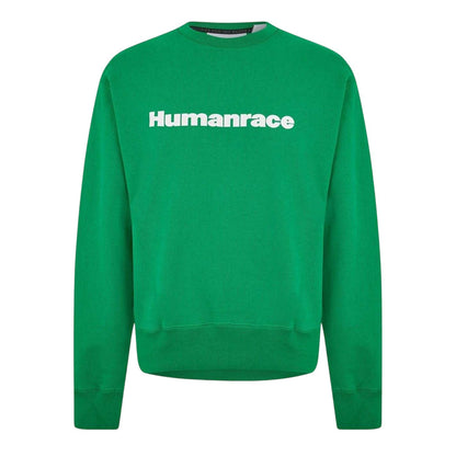 Green - Front - Adidas Unisex Adult Basics Ribbed Regular Casual Sweatshirt