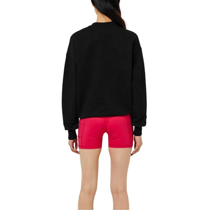 Black Print - Back - Red Run Womens-Ladies Graphic Print Crew Neck Relaxed Fit Sweatshirt