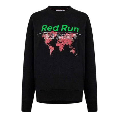 Black Print - Front - Red Run Womens-Ladies Graphic Print Crew Neck Relaxed Fit Sweatshirt