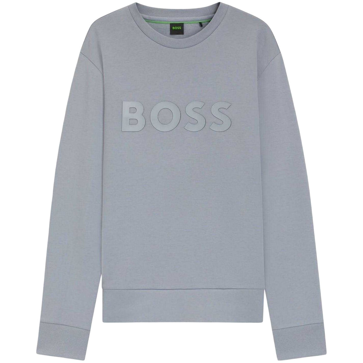 Dark Grey - Front - Boss Mens Signature Cotton Logo Sweatshirt