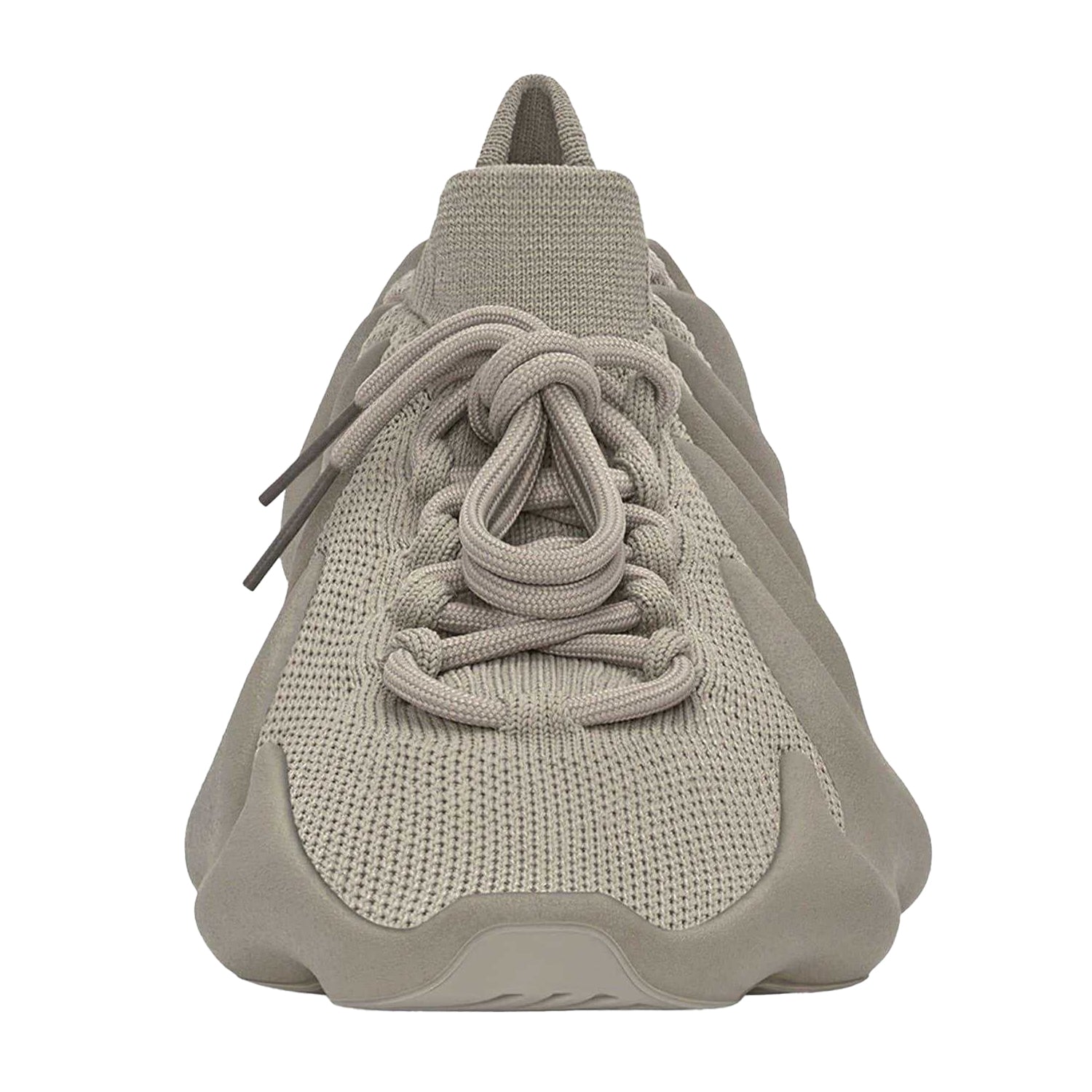 Grey - Pack Shot - Yeezy Mens 450 Stone Flax Leather Trainers