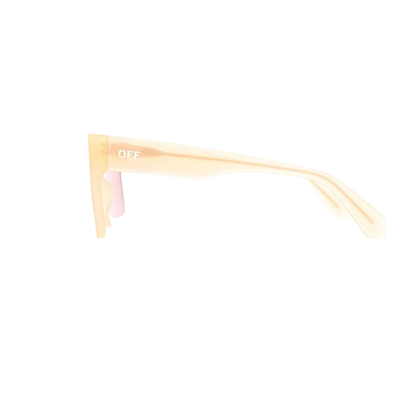 Sand Brown - Back - Off-White Unisex Adult Firenze Square Frame Sunglasses