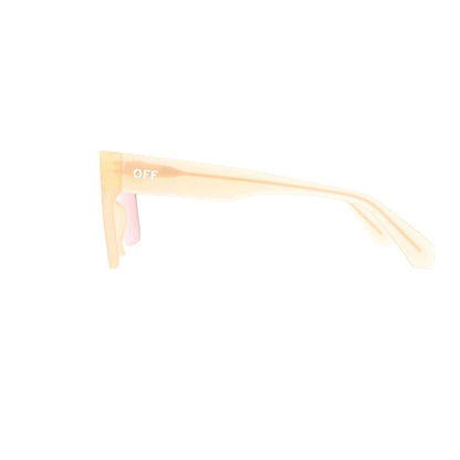 Sand Brown - Back - Off-White Unisex Adult Firenze Square Frame Sunglasses