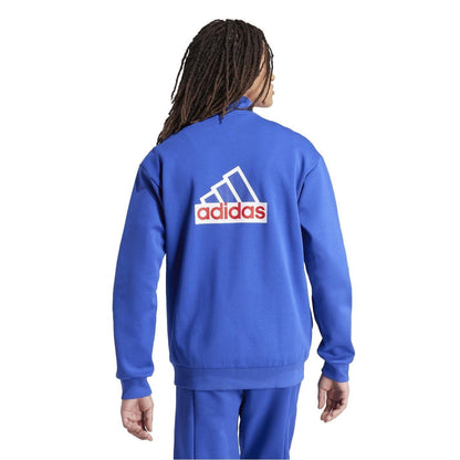 Blue - Back - Adidas Mens BOS Regular Track Jacket