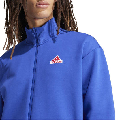Blue - Side - Adidas Mens BOS Regular Track Jacket