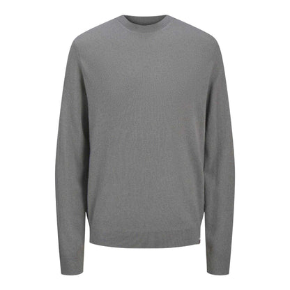 Grey - Front - Jack And Jones Mens Cashmere Blend Relaxed Fit Sweatshirt