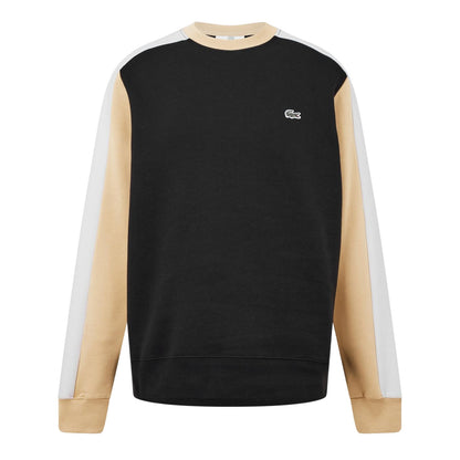 Black - Front - Lacoste Mens Colour Block Sweatshirt