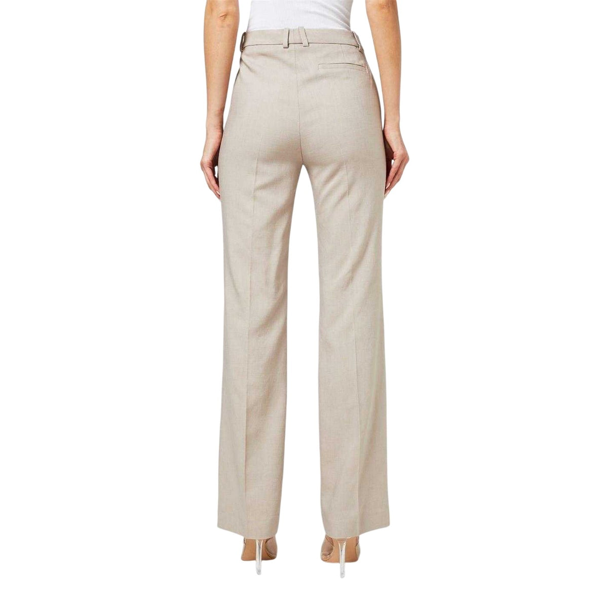 Beige - Back - Boss Womens-Ladies Tailored Trousers
