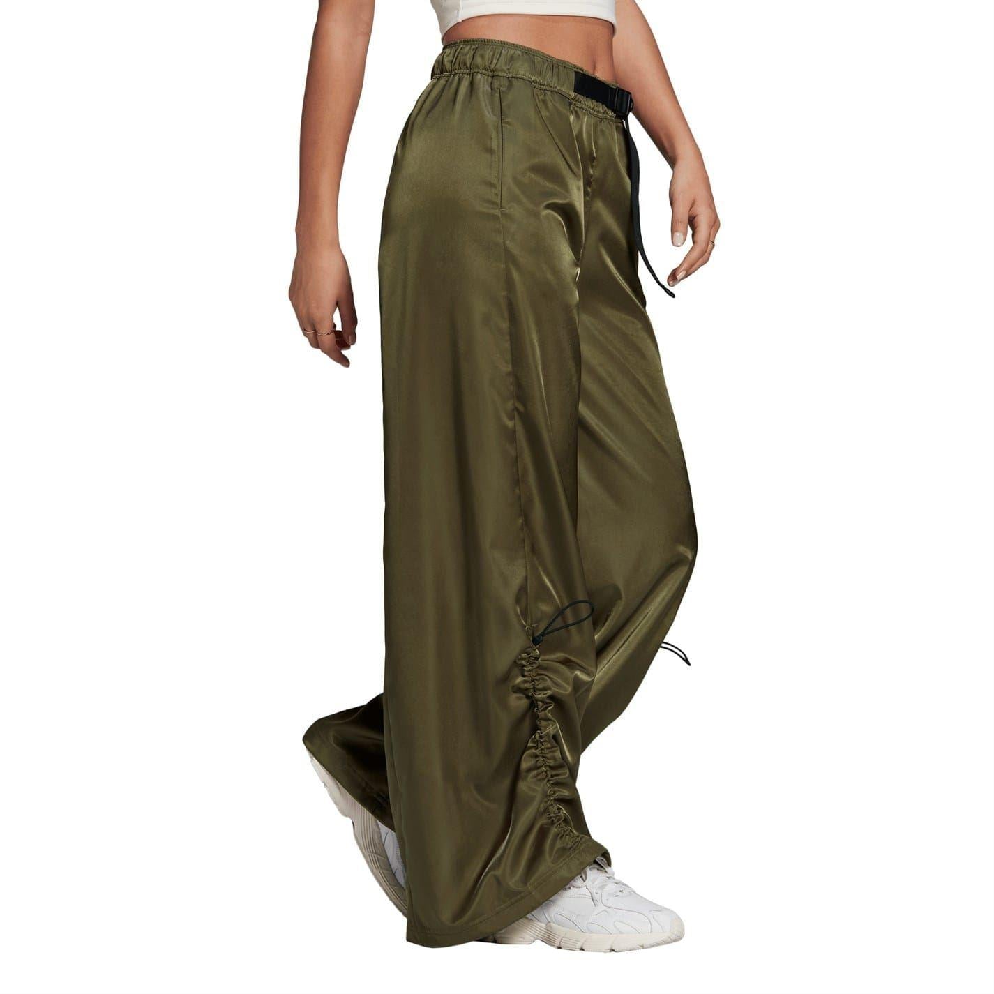Khaki Green - Side - Adidas Womens-Ladies Originals Cargo Trousers