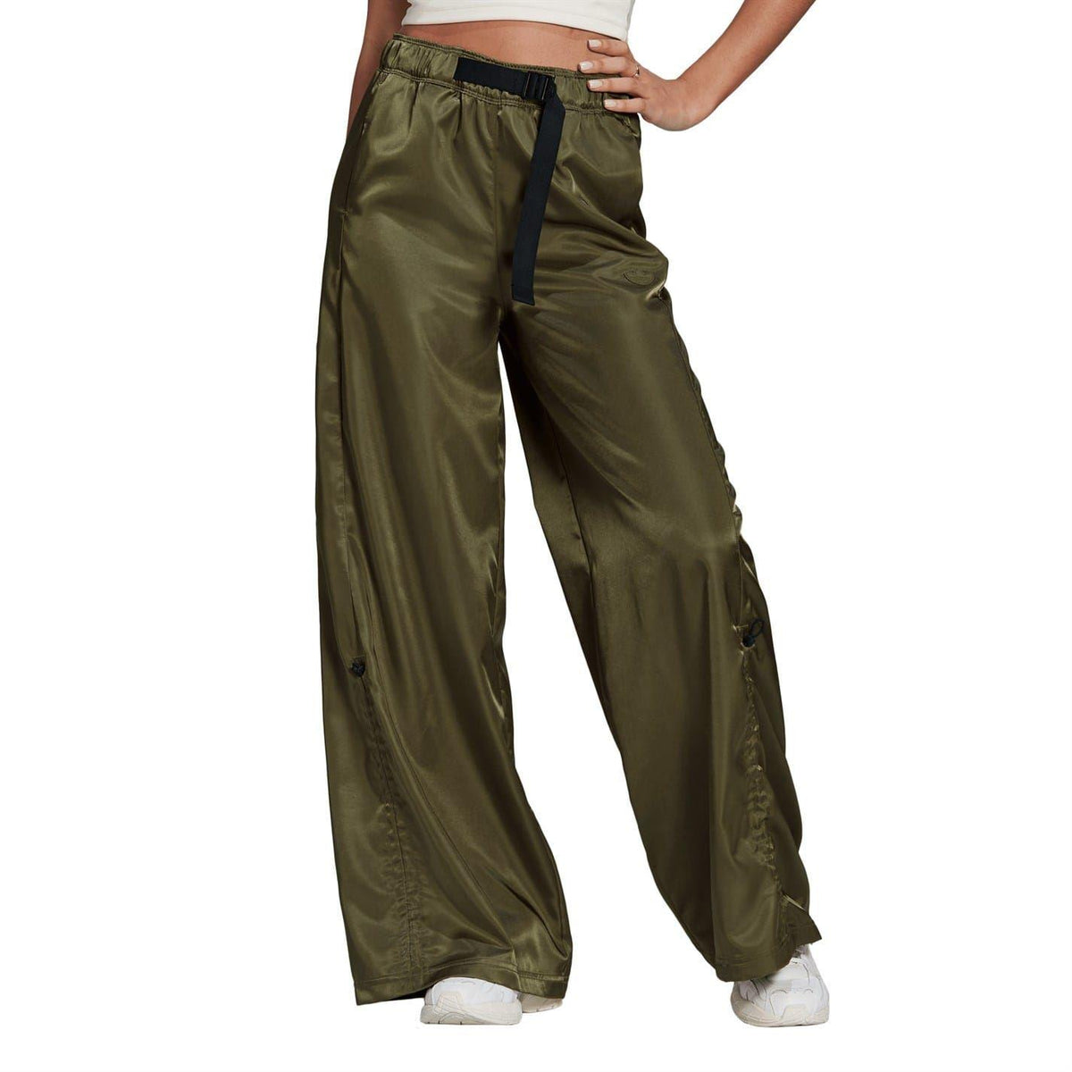 Khaki Green - Pack Shot - Adidas Womens-Ladies Originals Cargo Trousers