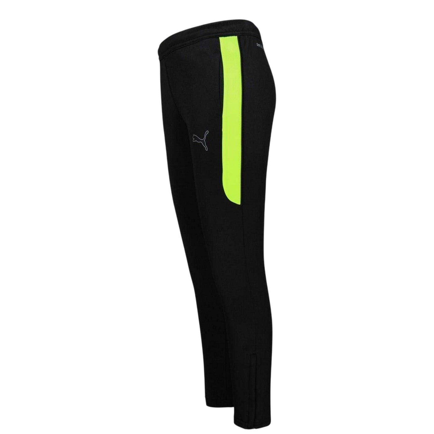 Black-Yellow - Side - Puma Childrens-Kids Finesse Performance Tracksuit Bottoms