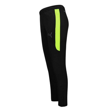 Black-Yellow - Side - Puma Childrens-Kids Finesse Performance Tracksuit Bottoms