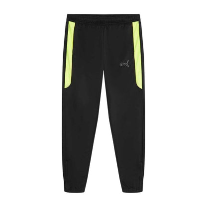 Black-Yellow - Front - Puma Childrens-Kids Finesse Performance Tracksuit Bottoms