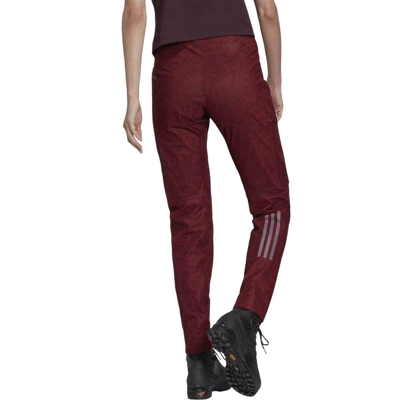 Red - Back - Adidas Womens-Ladies Slim Hiking Trousers