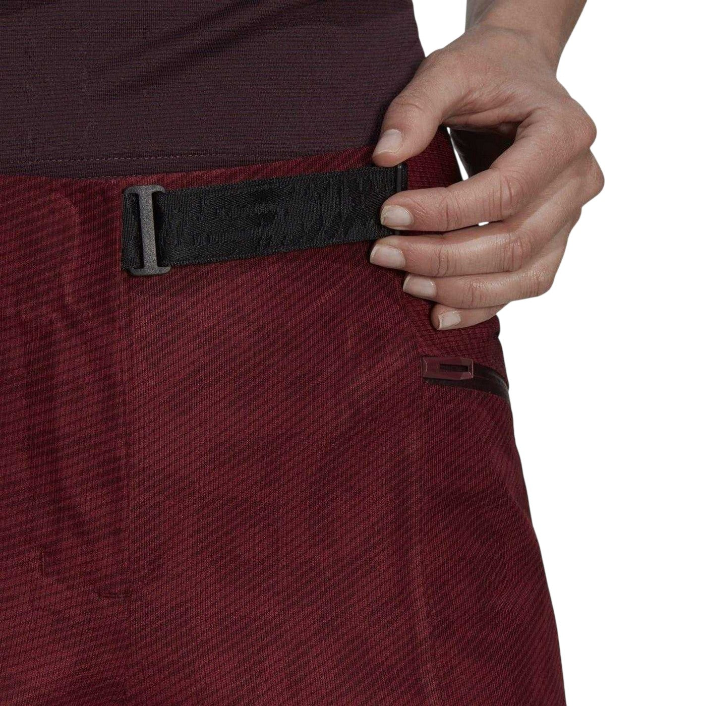 Red - Side - Adidas Womens-Ladies Slim Hiking Trousers