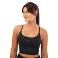 Black-Grey - Side - Adidas Womens-Ladies HIIT 45 Seconds Cropped Tank Top