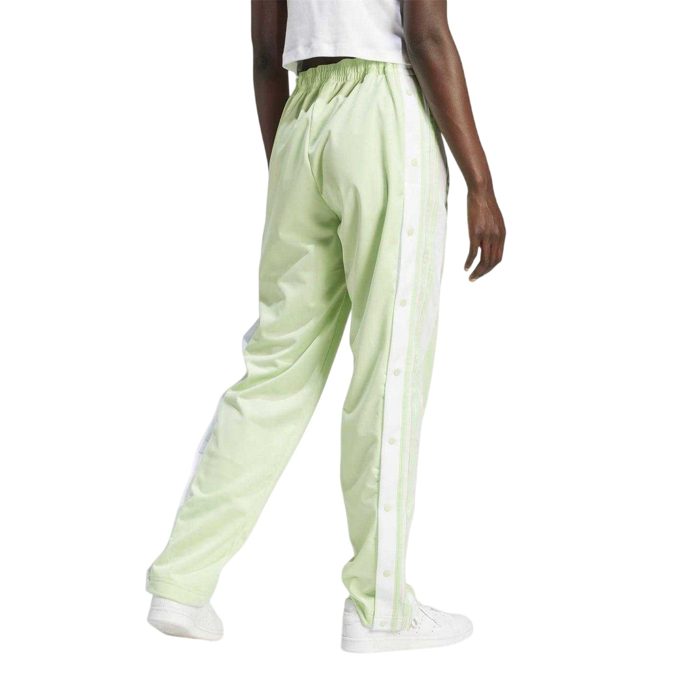 Neon Lime - Back - Adidas Womens-Ladies Adibreak Stripe Tracksuit Bottoms