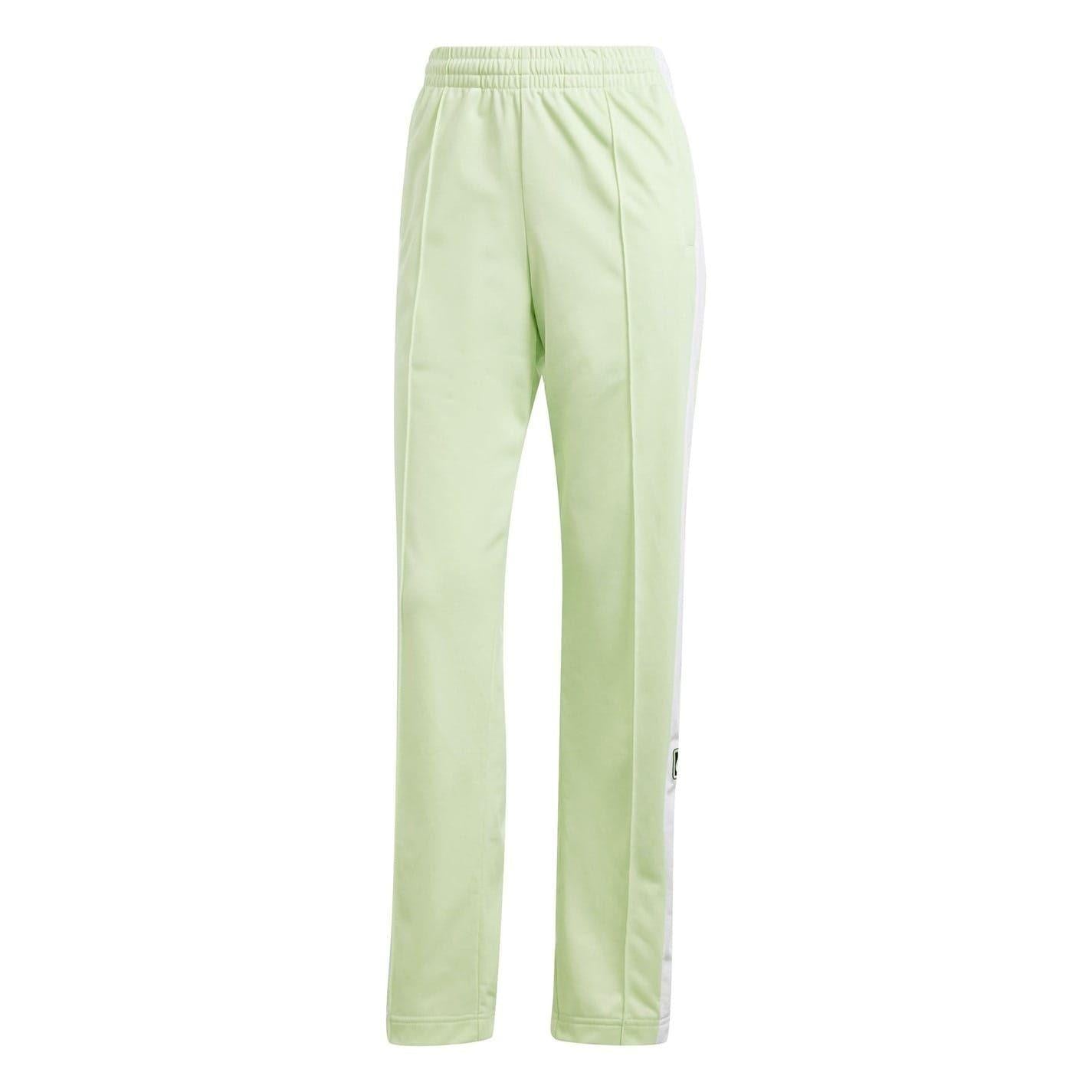Neon Lime - Front - Adidas Womens-Ladies Adibreak Stripe Tracksuit Bottoms