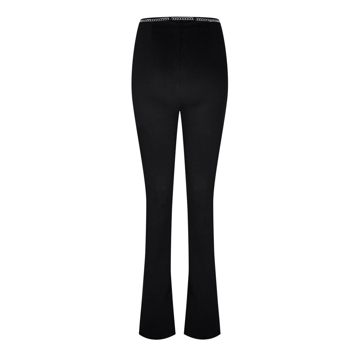Black - Back - Hugo Womens-Ladies Norinda Chain Detail Trousers