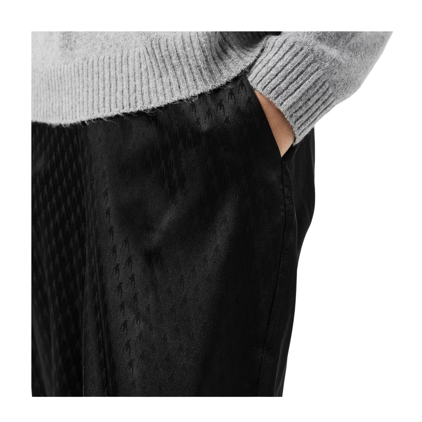 Black - Side - Vero Moda Unisex Adult Satin Wide Leg Trousers