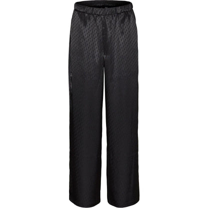 Black - Front - Vero Moda Unisex Adult Satin Wide Leg Trousers