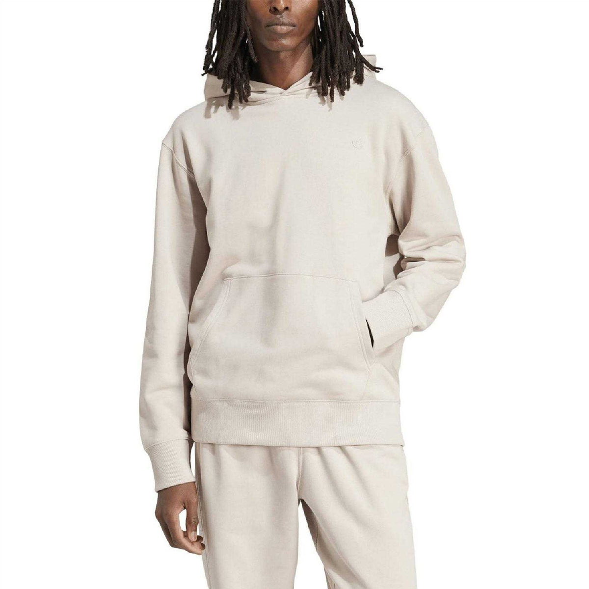 Beige - Side - Adidas Mens Adicolor Contempo French Terry Hoodie