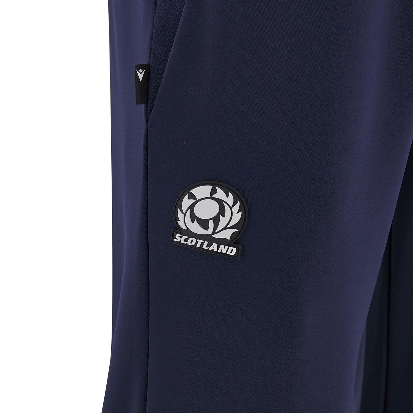 Navy - Side - Scotland RU Mens Logo Tracksuit Bottoms