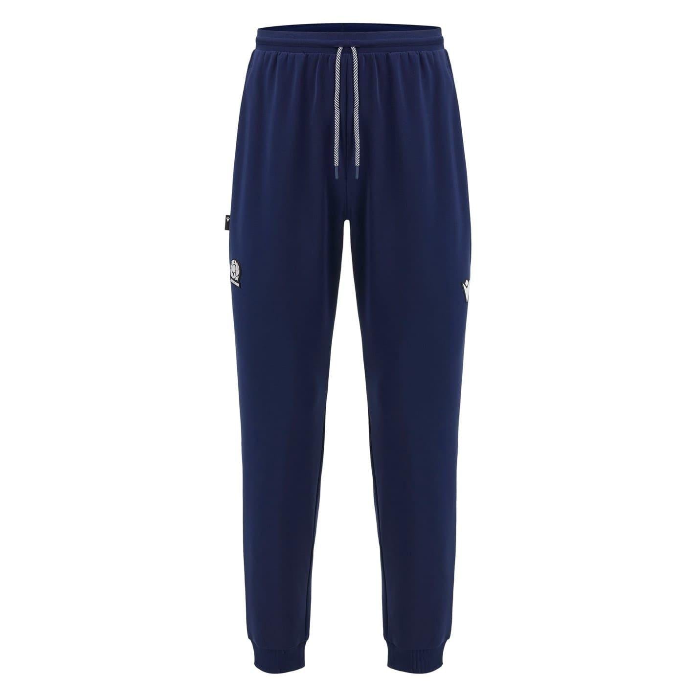 Navy - Front - Scotland RU Mens Logo Tracksuit Bottoms
