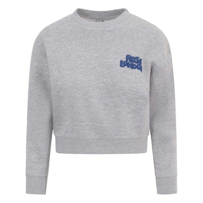 Grey Marl Marl - Front - Rose London Girls All Love Cropped Sweatshirt