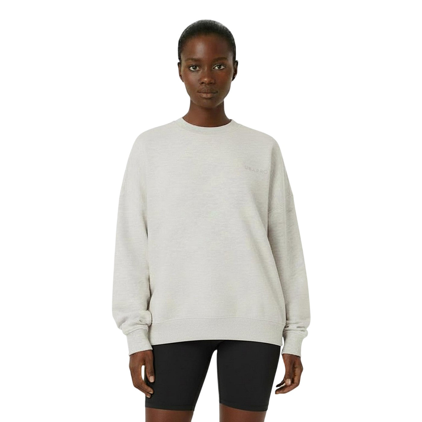 Ice Marl - Side - USA Pro Womens-Ladies Classic Sweatshirt