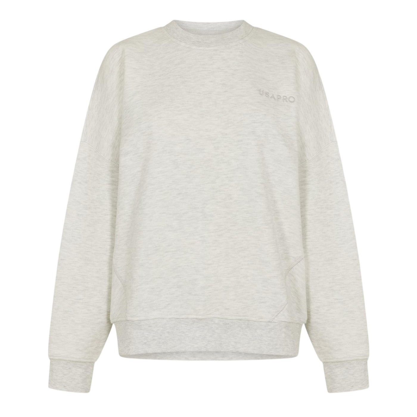 Ice Marl - Front - USA Pro Womens-Ladies Classic Sweatshirt