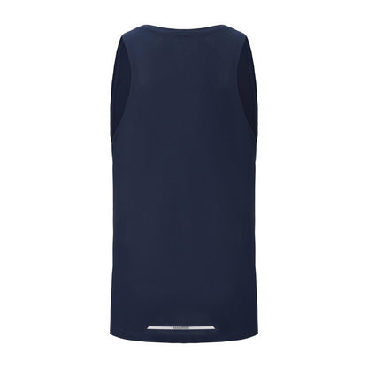 Navy - Back - Karrimor Mens Logo Running Vest Top
