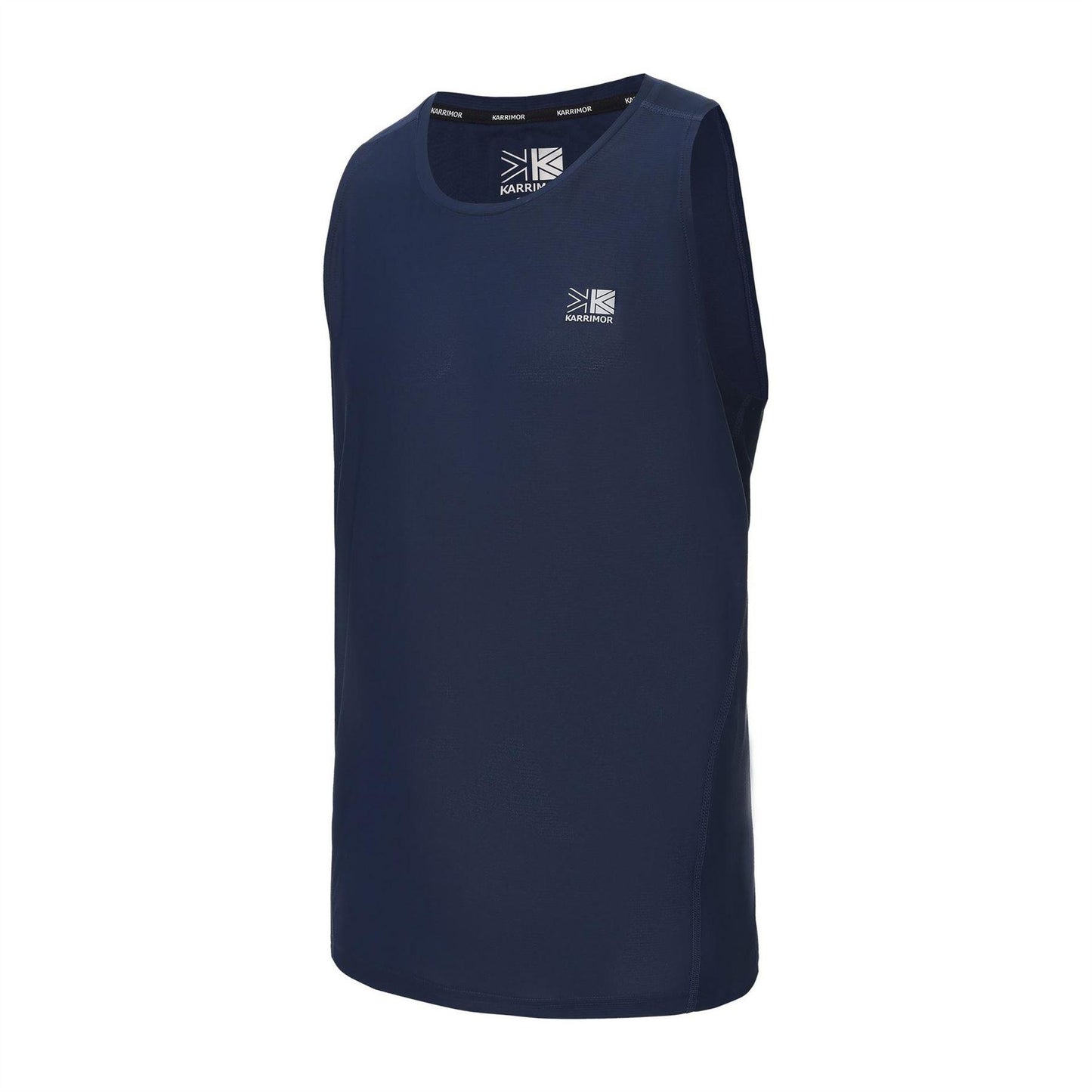 Navy - Side - Karrimor Mens Logo Running Vest Top