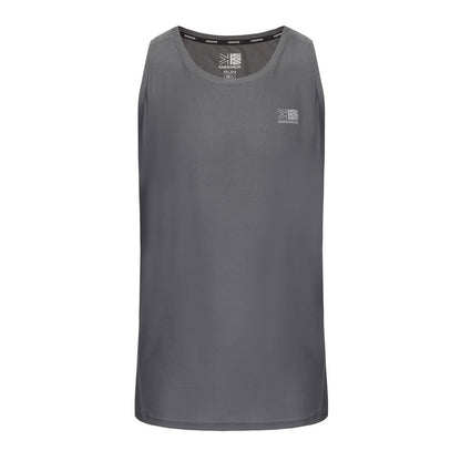 Charcoal - Front - Karrimor Mens Logo Running Vest Top