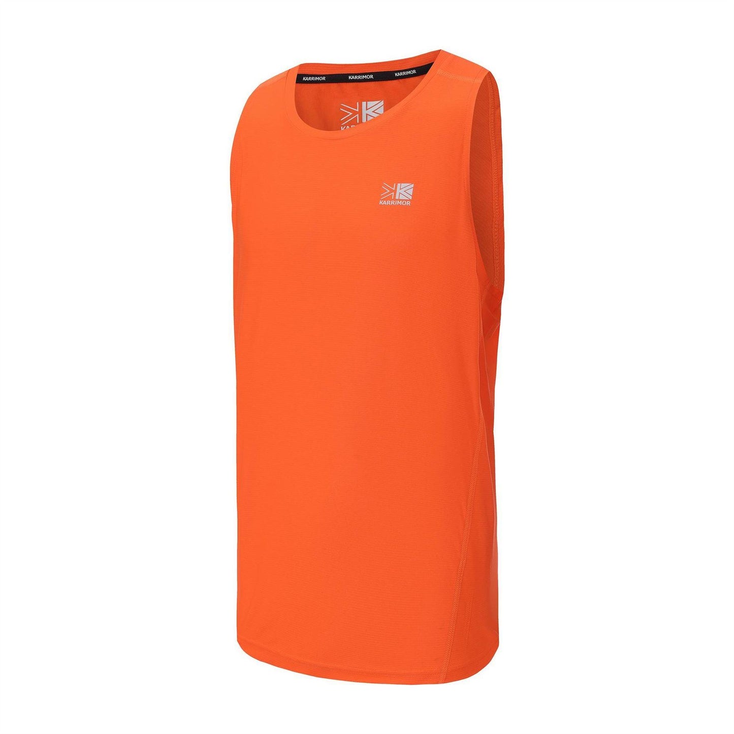Fire Orange - Side - Karrimor Mens Logo Running Vest Top