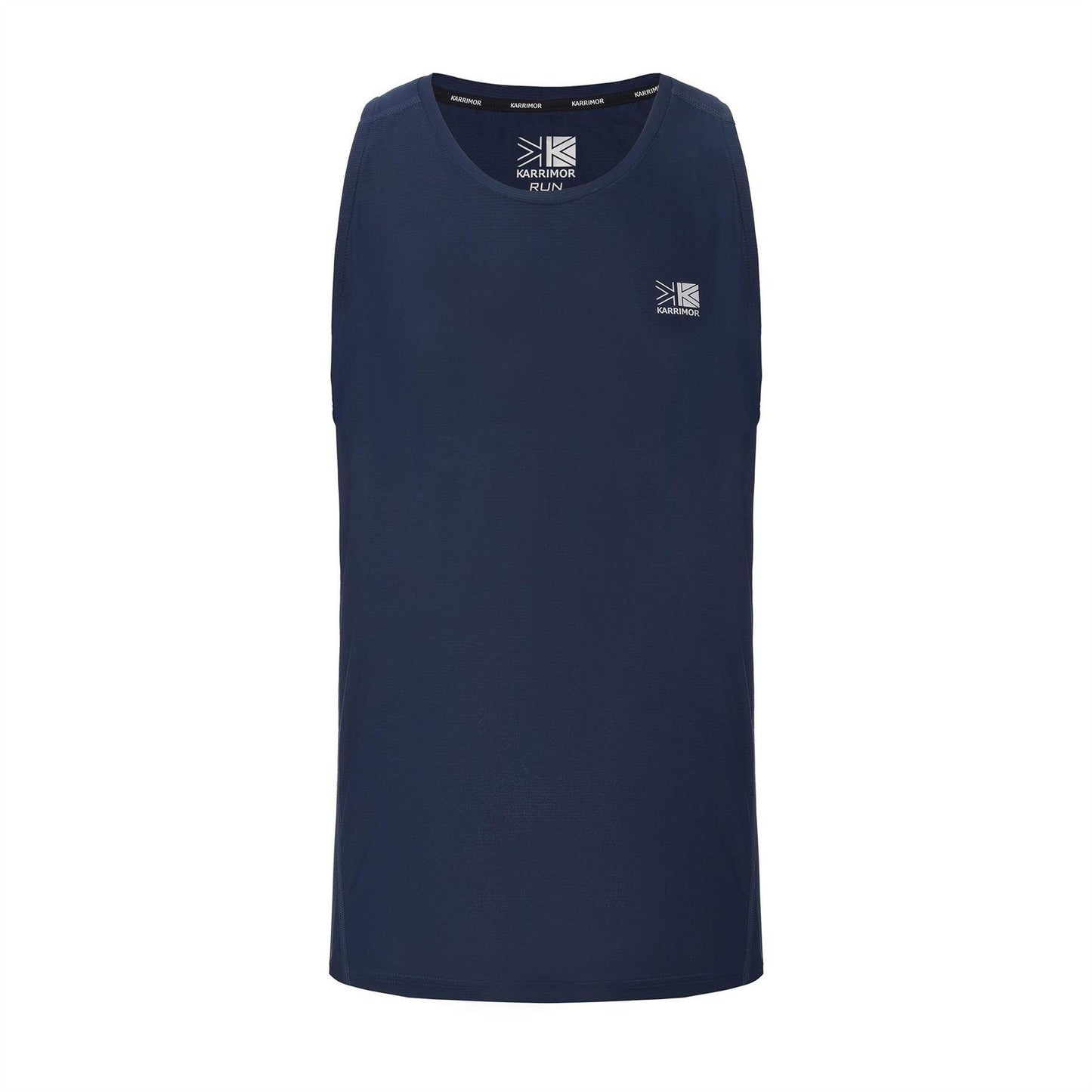 Navy - Front - Karrimor Mens Logo Running Vest Top